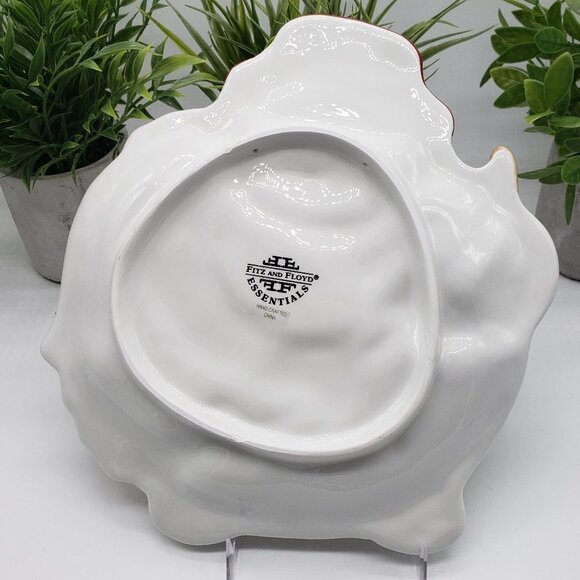 Fitz & Floyd 2000's Plaid Christmas Snowman 9" Canape Plate - Picture 8 of 11